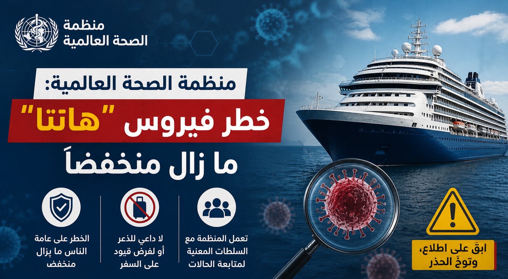 منظمة الصحة العالمية: خطر فيروس 