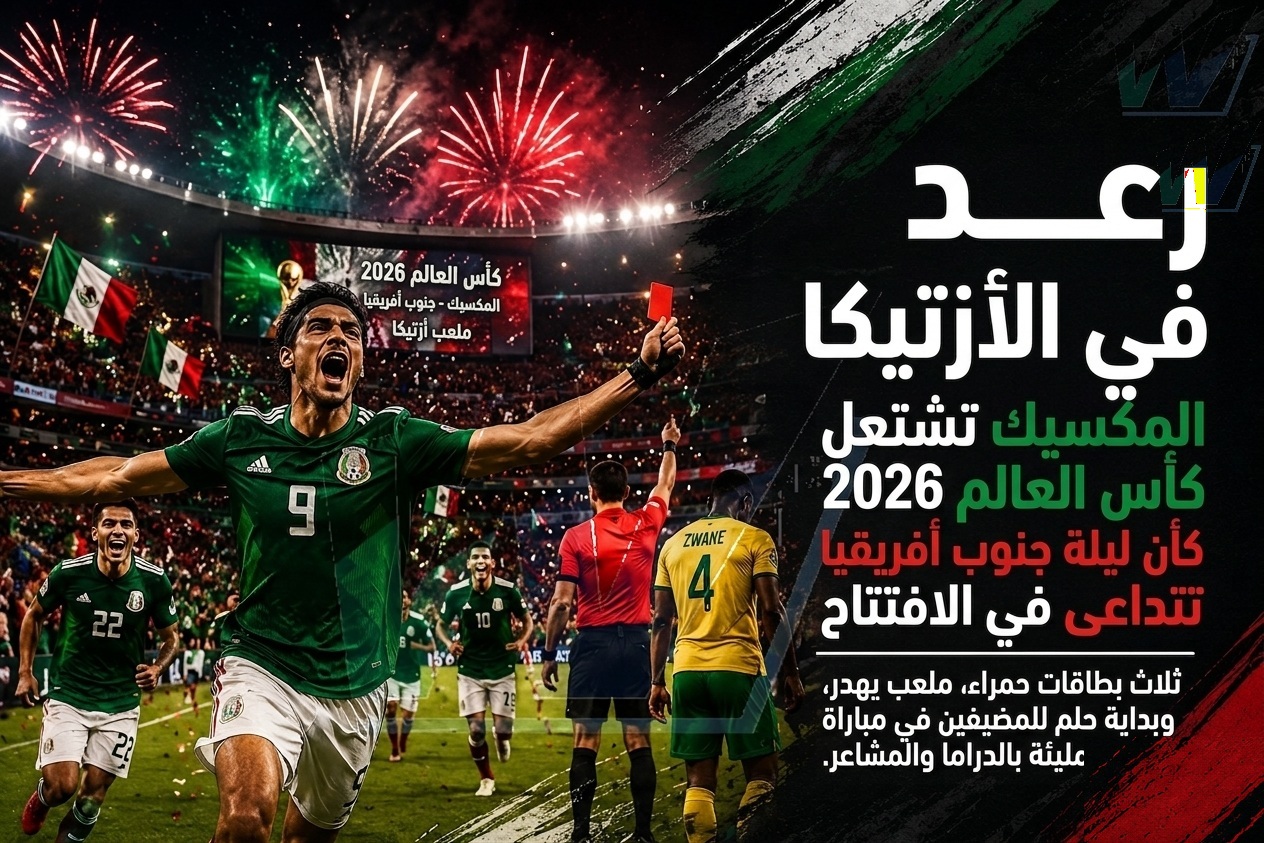 عاصفة الأزتيكا: المكسيك تشعل كأس العالم ٢٠٢٦ في ليلة انفجرت فيها كرة القدم